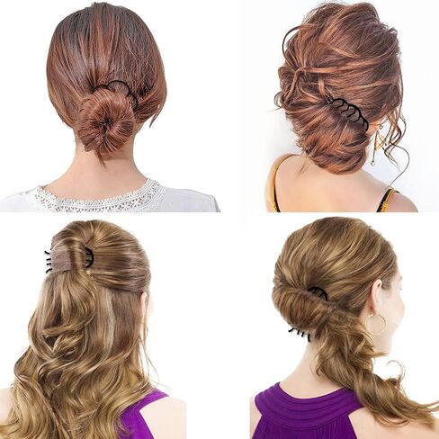 7 Pcs Metal Hair Side Combs Hair Fork Clip Teeth Hair Pin Stick for Updo Bun, U Shape Hair Combs for Vintage Hairstyle Hair Accessories, Thick&Fine Hair Combination in Saudi Arabia