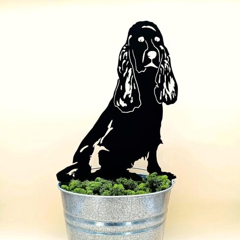 حصة يارد معدنية مطلية بمسحوق أسود من نوع Cocker Spaniel Dog (كبيرة) in Saudi Arabia