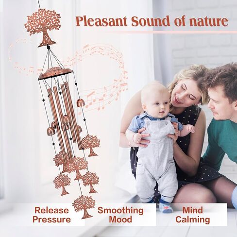 Tree of Life Wind Chimes for Outside,Tree of Life Gifts for Women/Men/Sympathy Gift/Memorial Gifts/Birthday Festival Gifts Metal windchimes Outdoors/Indoors,Patio Decor,Garden Decor,Home,Yard Decor in Saudi Arabia