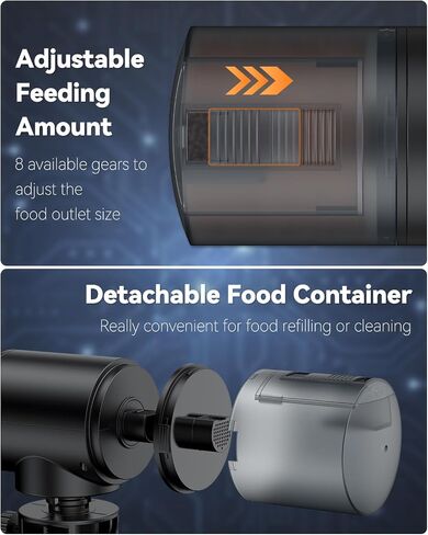 Pawfly Automatic Fish Feeder for Aquarium Auto Vacation Timer Fish Feeder for Fish Tank 60 ml Adjustable Fish Food Dispenser for Pellets Flakes Strips, Battery Operated (Battery Not Included) in Kuwait