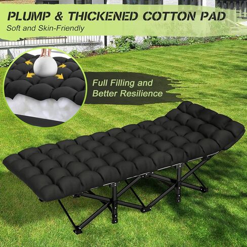 Suteck Camping Cot, 32In XXL Folding Camping Cot Heavy Duty Sleeping Bed for Adults 1200D Double Layer Oxford Cots for Camping W/Pilllow Mattress Carry Bag for Home Office Travel in Saudi Arabia