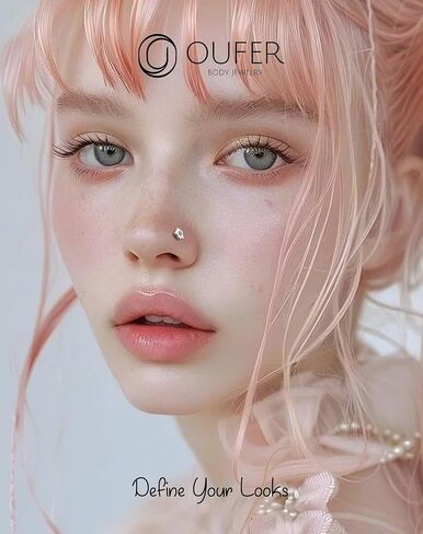 حلقات أنف OUFER 20G، ترصيع أنف من الفضة الإسترلينية 925، مجوهرات ثقب الأنف على شكل زهرة، حلقات أنف لطيفة، حلقات أنف شفافة تشيكوسلوفاكيا للنساء in Kuwait