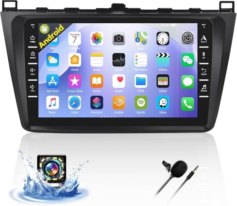 1+32G Android Car Stereo for Mazda 6 Rui Wing 2015-2019 8 inch Touch Screen Multimedia Player GPS Navigation FM RDS Radio Mirror Link for Android/iOS Bluetooth WiFi SWC + Backup Camera&MIC in Saudi Arabia