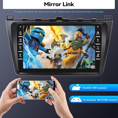 1+32G Android Car Stereo for Mazda 6 Rui Wing 2015-2019 8 inch Touch Screen Multimedia Player GPS Navigation FM RDS Radio Mirror Link for Android/iOS Bluetooth WiFi SWC + Backup Camera&MIC in Saudi Arabia
