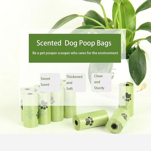 Dog Poop Bags Rolls (450 Count) Scented Dog Poop Bag,Poop Bags for Dogs Extra Strong For Indoor and Outdoor Dog Walking and Traveling Dispose of Poop Bags for Cats and Dog Pets(30 Rolls) in Saudi Arabia