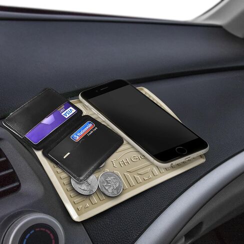 FH Group Silicone Anti-slip Dash Mat (for Smartphones IPhone Plus Galaxy Note Coin Grip Color) Beige in Kuwait