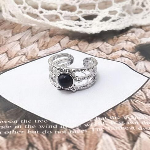 Amethyst Ring, Vintage Purple Rings for Women, Silver Tone Adjustable Crystal Rings for Women, Unisex February Birthstone Ring for Men (Amethyst) in Kuwait