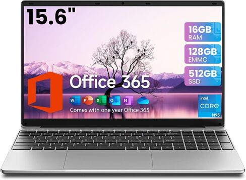 كمبيوتر محمول Jumper، ذاكرة الوصول العشوائي 16 جيجابايت، 128 جيجابايت EMMC، 512 جيجابايت SSD، Office 365 سنة واحدة، كمبيوتر محمول مع وحدة المعالجة المركزية N95، شاشة 15.6 بوصة FHD IPS 1080P، 2.4G+5G WiFi، BT4.2، بطارية 38WH، 2 مكبرات صوت، أجهزة كمبيوتر مح in Saudi Arabia