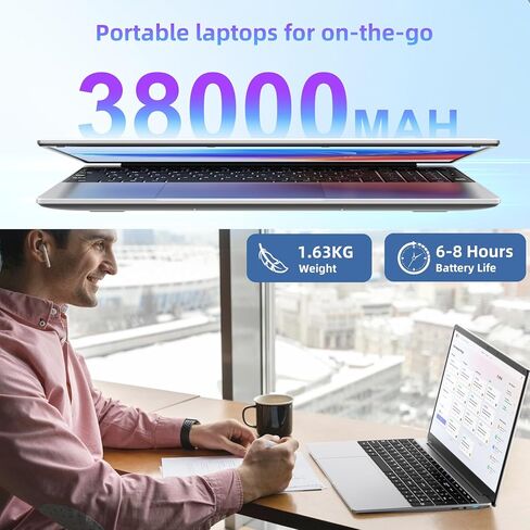 كمبيوتر محمول Jumper، ذاكرة الوصول العشوائي 16 جيجابايت، 128 جيجابايت EMMC، 512 جيجابايت SSD، Office 365 سنة واحدة، كمبيوتر محمول مع وحدة المعالجة المركزية N95، شاشة 15.6 بوصة FHD IPS 1080P، 2.4G+5G WiFi، BT4.2، بطارية 38WH، 2 مكبرات صوت، أجهزة كمبيوتر مح in Saudi Arabia