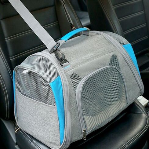 Portable Travel Pet Carrier for Small Pets Up to 16 Lbs, Airline Approved Collapsible Cats and Puppy Soft-Sided Carriers in Saudi Arabia