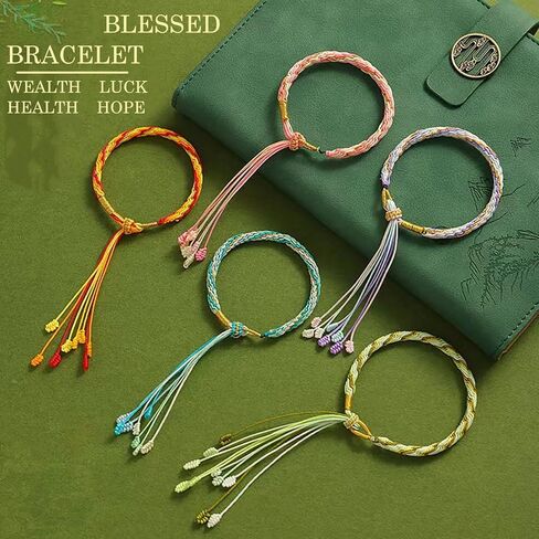 Blessed Tibetan Handmade Lucky Bracelet: Adjustable Bracelet for Protection, Kabbalah Friendship, Men's Bracelet, Perfect Couples, Best Friend Bracelet, Bracelets for Mens Womens Amulet Gifts (purple) in Saudi Arabia