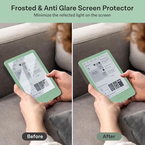 CoBak 3 Pack Anti-Glare Matte Screen Protector for 6" Kindle 2024 and 2022 (11 Generation), Kobo Nia, and PocketBook - High Clarity, Fingerprint Resistance, Anti-Bubble Glass Film in Saudi Arabia