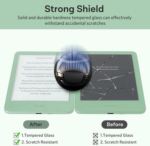 CoBak 3 Pack Anti-Glare Matte Screen Protector for 6" Kindle 2024 and 2022 (11 Generation), Kobo Nia, and PocketBook - High Clarity, Fingerprint Resistance, Anti-Bubble Glass Film in Saudi Arabia