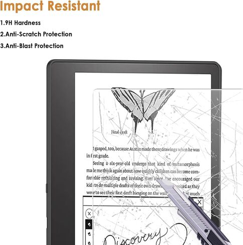 واقي شاشة مكون من عبوتين متوافق مع Kindle Scribe 10.2 بوصة (إصدار 2024/2022)، [وضوح عالي الدقة] [9 صلابة] استبدال الزجاج المقوى لجهاز Kindle Scribe 10.2 بوصة in Kuwait