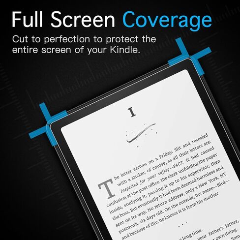MoKo 2 Pack Screen Protector for 7" Kindle Paperwhite 12th Generation 2024 and Kindle Colorsoft Signature Edition, Anti-Glare Premium PET Protective Film Full-Coverage Matte Screen Protector in Saudi Arabia