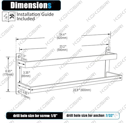 KOKOSIRI Bath Towel Bars Bathroom 2-Tiers Ladder Brushed Gold Towel Rails 32-Inch Towel Holders Wall Mounted Towels Shelves Rack Stainless Steel, B5008BG-L32 in Kuwait