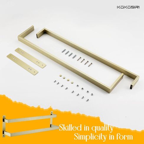 KOKOSIRI Bath Towel Bars Bathroom 2-Tiers Ladder Brushed Gold Towel Rails 32-Inch Towel Holders Wall Mounted Towels Shelves Rack Stainless Steel, B5008BG-L32 in Kuwait