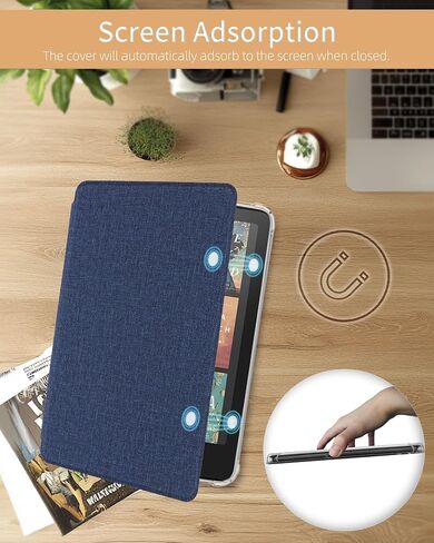 WALNEW Case for 7" Kindle Paperwhite 12th Generation 2024 and Kindle Colorsoft Signature Edition, Clear Soft TPU Back Protective Cover for 2024 Kindle Colorsoft (Black) in Saudi Arabia