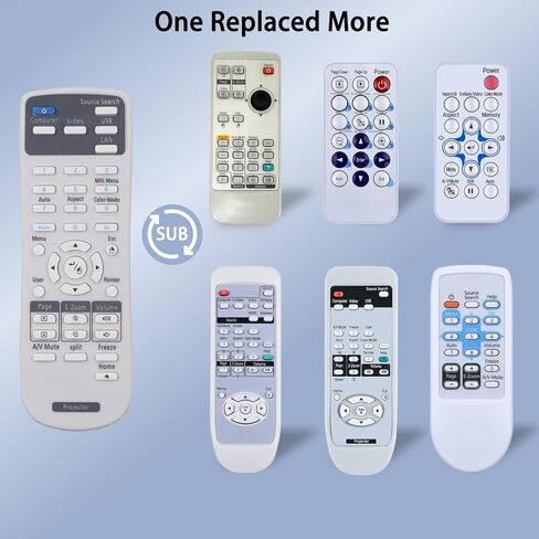 جهاز تحكم عن بعد عالمي لجهاز العرض Epson Powerlite، السينما المنزلية، BrightLink، EX، VS، H، EB-، EH-، EMP، أجهزة العرض المتسلسلة، 1648806 2181788 وحدة تحكم عن بعد in Saudi Arabia