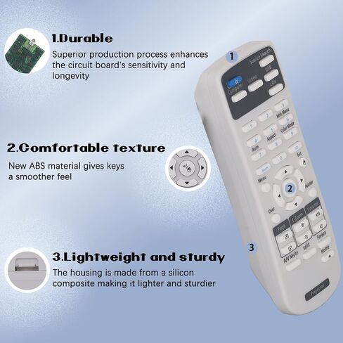 جهاز تحكم عن بعد عالمي لجهاز العرض Epson Powerlite، السينما المنزلية، BrightLink، EX، VS، H، EB-، EH-، EMP، أجهزة العرض المتسلسلة، 1648806 2181788 وحدة تحكم عن بعد in Saudi Arabia