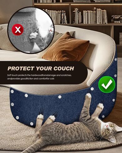78.7"x15.8" Cat Scratch Mat,Trimmable Self-Adhesive Carpet,DIY Climb Cat Scratcher for Cat Couch Furniture or Wall Protector,Covering Cat Tower,and Replacement Pads (Dark Gray) in Kuwait