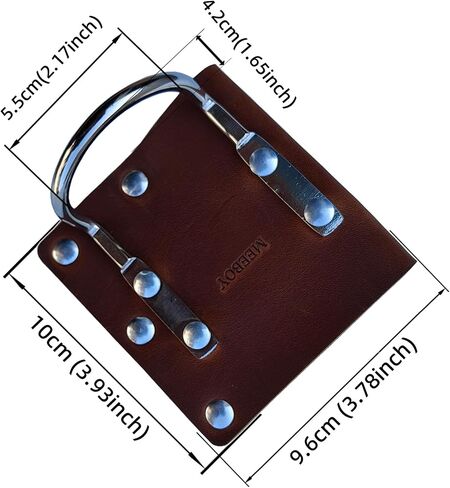 Leather Tool Holster, Leather Axe Belt Loop, Leather Hammer Holder for tool belt, heavy top grain leather axe holster (Black) in Kuwait