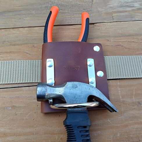 Leather Tool Holster, Leather Axe Belt Loop, Leather Hammer Holder for tool belt, heavy top grain leather axe holster (Black) in Kuwait