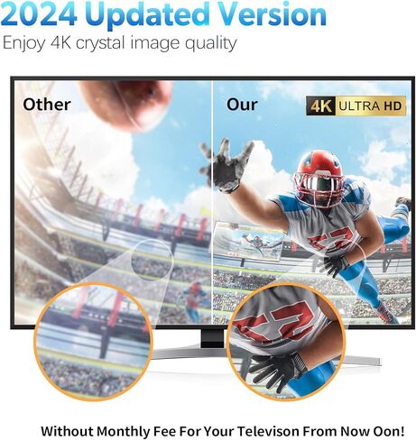 1200+ Miles Range TV Antenna, Digital TV Antenna Indoor for Smart TV and Old TVs, Portable HD Antenna Indoor Outdoor with Amplifier and Signal Booster, Support 8K 4K 1080p - 30ft Coax Cable in Saudi Arabia