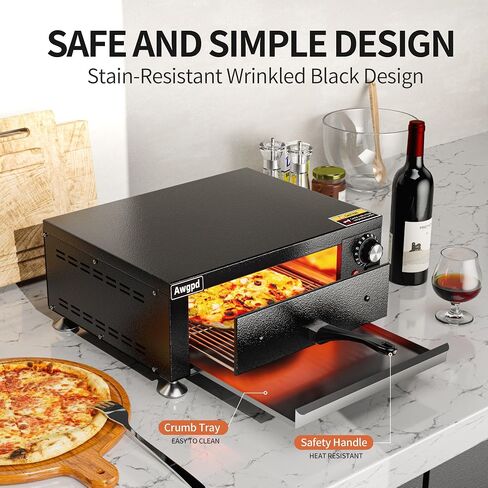 Electric Pizza Oven Indoor Countertop Pizza Oven Commercial Pizza Maker Machine for Home with Timer Stainless Steel Pizza Cooker,Commercial Pizza Maker for Restaurant and Home Use in Saudi Arabia