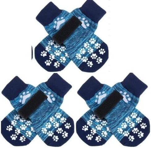 EXPAWLORER 6Pcs Anti-Slip Dog Socks to Prevent Licking Paws,Dog Shoes for Hot Pavement,Dog Booties Traction Control on Hardwood Floor,Boots & Paw Protectors, for Puppy Small Medium Large Senior Dogs in Saudi Arabia