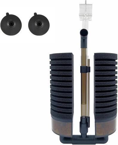 Aquarium Sponge Filter,Clip on Aquarium Filter with Bio Ceramic Media Ball, for Breeding Fry Betta Shrimp Nano Aquatic Frog Fish Tank 5-10 Gallon in Saudi Arabia