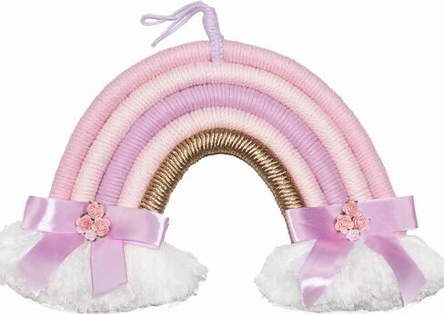 Girls Room Decor Macrame Wall Decor Toddler Room Decor Rainbow Decor Pastel Boho Nursery Decor for Baby Girl Bedroom and Little Girls Room Kids Wall Art Pink Decorations for Rainbow Classroom in Saudi Arabia