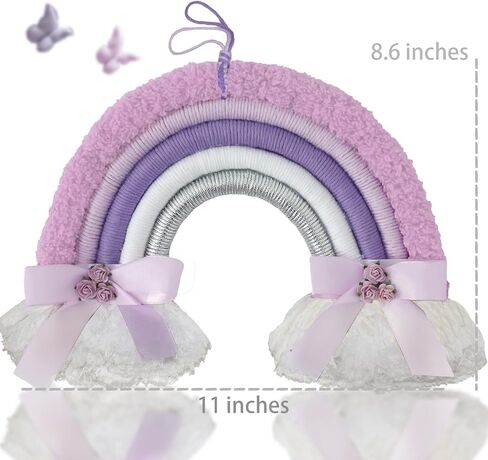 Girls Room Decor Macrame Wall Decor Toddler Room Decor Rainbow Decor Pastel Boho Nursery Decor for Baby Girl Bedroom and Little Girls Room Kids Wall Art Pink Decorations for Rainbow Classroom in Saudi Arabia