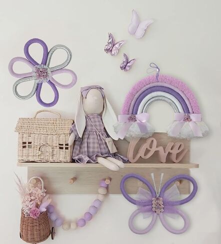 Girls Room Decor Macrame Wall Decor Toddler Room Decor Rainbow Decor Pastel Boho Nursery Decor for Baby Girl Bedroom and Little Girls Room Kids Wall Art Pink Decorations for Rainbow Classroom in Saudi Arabia
