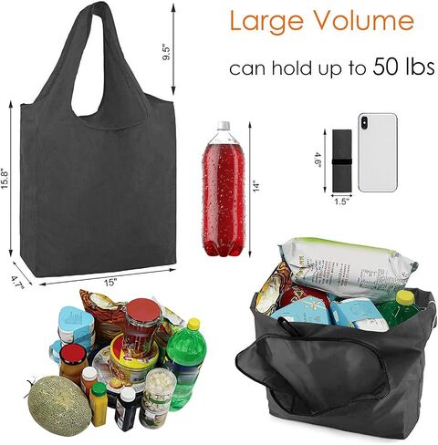 BeeGreen Gifts for Cat Lovers 6 Pack Cats Reusable Grocery Bags with Elastic Band Reusable Shopping Bags Bulk 50LBS X-Large Foldable-Machine Washable-Heavy Duty in Kuwait