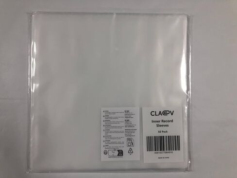غلاف سجل داخلي مضاد للكهرباء الساكنة من Claev 50 لسجلات الفينيل LP (12 بوصة، مربع، شفاف)، أغطية بلاستيكية واقية لسجل الألبوم للتخزين in Kuwait