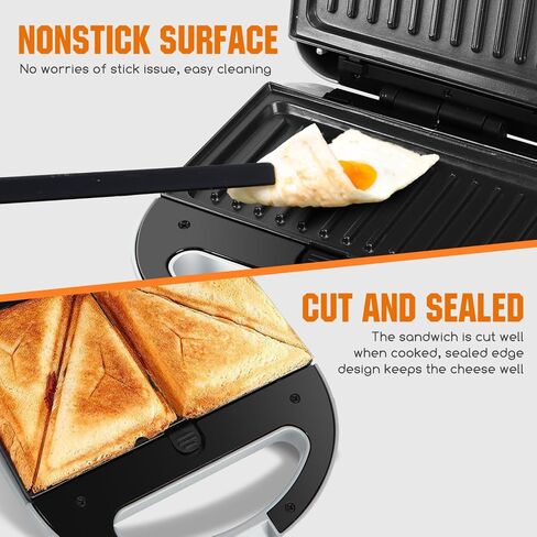 Aigostar Sandwich Maker Panini Press Grill, 3 in 1 Waffle Maker with Removable Non-stick Plates, Electric Grilled Cheese Maker, Portable Cool Touch Handle, Led Indicator Lights & Easy to Clean, 750W in Saudi Arabia