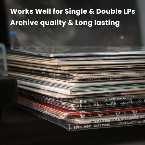 Record Sleeves Vinyl Album Covers: 12" LP Vinyl Record Protective Sleeves | Crystal Clear & Durable 3 Mil Thick Record Outer Sleeves, 25 Pcs in Saudi Arabia