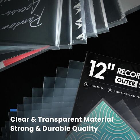 Record Sleeves Vinyl Album Covers: 12" LP Vinyl Record Protective Sleeves | Crystal Clear & Durable 3 Mil Thick Record Outer Sleeves, 25 Pcs in Saudi Arabia