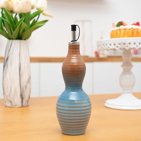 Ceramic Olive Oil Dispenser Handmade Pottery Bottle Small Container for Olive Oil Vinegar and Soy Sauce Ergonomic Kitchen Holder Elegant Cooking Accessory Perfect for Home and Dining Table in Saudi Arabia