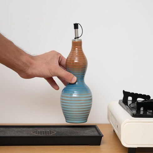 Ceramic Olive Oil Dispenser Handmade Pottery Bottle Small Container for Olive Oil Vinegar and Soy Sauce Ergonomic Kitchen Holder Elegant Cooking Accessory Perfect for Home and Dining Table in Saudi Arabia