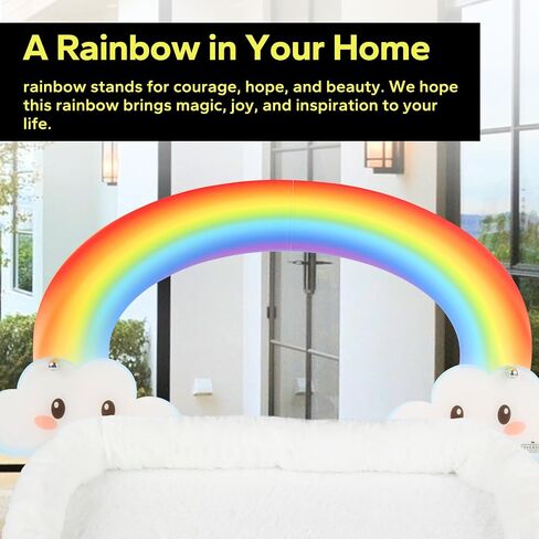 Realistic Rainbow Designed Cat Window Perch - Luxuriously Soft, Elegant Design, Cordless & Robust, Enhances Natural Beauty in Home in Saudi Arabia