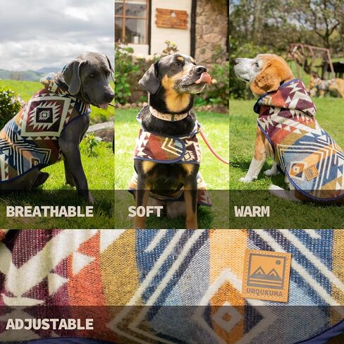Dog Clothes for Large Dogs - Hand Made Dog Sweater - Dog Poncho - Knitted by Artisans in The Heart of The Mountains of Ecuador - Winter Dog Hoodie Outfit - Pet Costume in Saudi Arabia