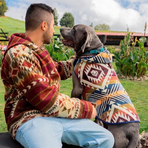 Dog Clothes for Large Dogs - Hand Made Dog Sweater - Dog Poncho - Knitted by Artisans in The Heart of The Mountains of Ecuador - Winter Dog Hoodie Outfit - Pet Costume in Saudi Arabia