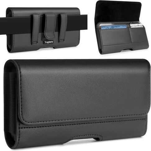 Phone Holster for iPhone 16 Pro Max, 15 Pro Max, 14 Pro Max 13 12 Pro Max Belt PU Leather - Cell Phone Belt Holder for iPhone 16 15 Plus for Men, Daily & Work Use, Yogdnra in Saudi Arabia