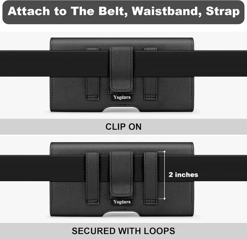 Phone Holster for iPhone 16 Pro Max, 15 Pro Max, 14 Pro Max 13 12 Pro Max Belt PU Leather - Cell Phone Belt Holder for iPhone 16 15 Plus for Men, Daily & Work Use, Yogdnra in Saudi Arabia