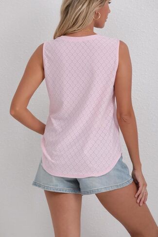 Womens Fashion Tank Tops Crewneck Loose Fit Basic y2k Going Out Clothes Casual Summer Sleeveless Shirts for Women 2024 in Saudi Arabia