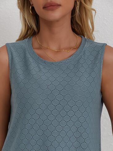 Womens Fashion Tank Tops Crewneck Loose Fit Basic y2k Going Out Clothes Casual Summer Sleeveless Shirts for Women 2024 in Saudi Arabia