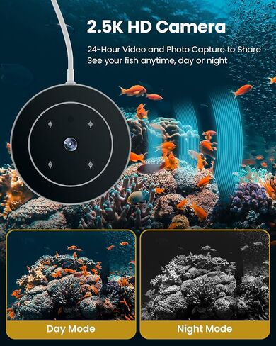 Automatic Fish Feeder with 2.5K Camera, WiFi/App Control, WOLMDS Moisture-Proof Vacation Food Dispenser | 2.4G Precision Feed System, Visual Monitor for Aquariums, Terrariums, Turtle Pens, Betta Tanks in Saudi Arabia