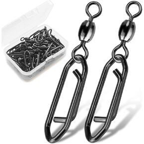 Quick Change Clips Fishing Snaps Swivels Speed Clips Topwater Power Clips Crane Swivel Saltwater Freshwater Fishing Tackle Black